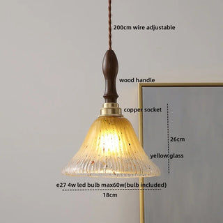 Celako™ Tepora Pendant Light | Glass Stone Bedroom Lighting