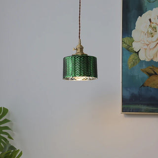 Celako™ Ondella Pendant Light | Green Glass Dining Room Lighting