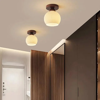 Celako™ Opalin Ceiling Light | White Glass Vintage Living Room Lighting