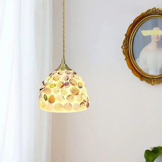 Celako™ Nacora Pendant Light | Resin And Shell Kitchen Island Lighting