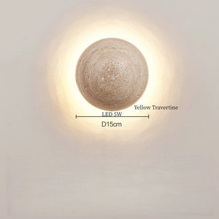 Celako™ Arcuate Wall Light | Yellow Travertine Bedroom Lighting