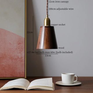 Celako™ Sylvan Pendant Light | Wood Mid Century Modern Bedroom Lighting