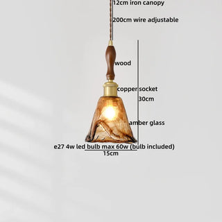 Celako™ Lumiva Pendant Light | Vintage Glass Bedroom Lighting