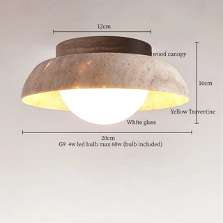 Celako™ Lustone Ceiling Light | Yellow Travertine Kitchen Island Lighting