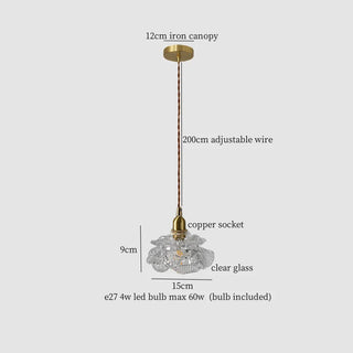 Celako™ Coralys Pendant Light | Glass Stone Bedroom Lighting