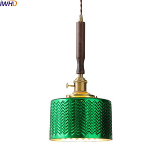 Celako™ Glimra Pendant Light | Green Glass Bedroom Lighting