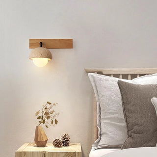 Celako™ Travari Wall Light | Yellow Travertine Bedroom Lighting