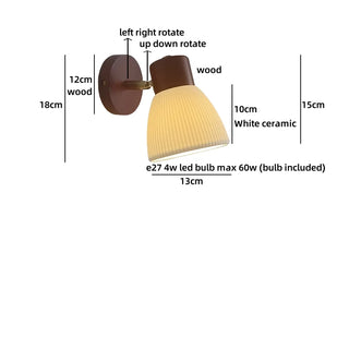 Celako™ Cerana Wall Light | Ceramic Bedside Lighting