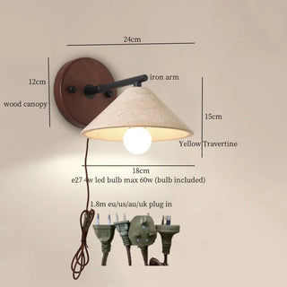 Celako™ Aurivene Wall Light | Yellow Travertine Kitchen Island Lighting