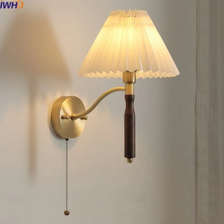 Celako™ Copera Wall Light | Copper Fabric Bedroom Lighting