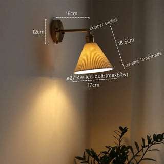 Celako™ Obvara Wall Light | Copper Bedroom Lighting