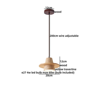 Celako™ Lunite Pendant Light | Black Travertine Kitchen Island Lighting
