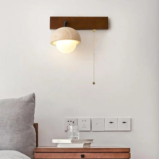 Celako™ Lunavertine Wall Light | Yellow Travertine Contemporary