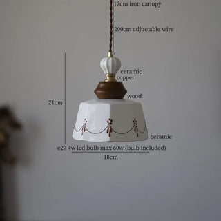 Lámpara colgante Celako™ Kaolienne | Cerámica Japón Wabi Sabi