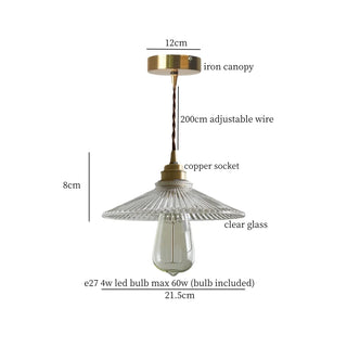 Celako™ Plisse Pendant Light | Clear Glass Nordic Minimalism