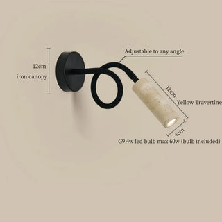 Celako™ Calcaro Wall Light | Yellow Travertine Living Room Lighting
