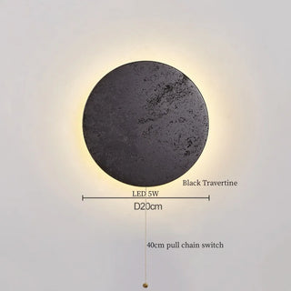 Celako™ Travion Wall Light | Black Travertine Bathroom Lighting