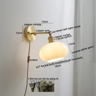 Celako™ Arcuza Wall Light | Copper Bedroom Lighting