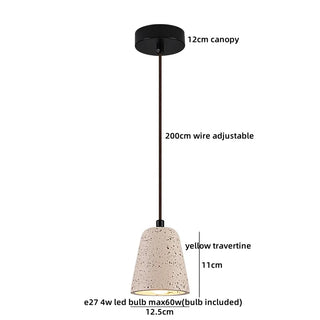 Celako™ Terraza Pendant Light | Travertine Dining Room Lighting