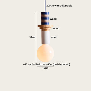 Celako™ Brevio Pendant Light | Wood Dining Room Lighting