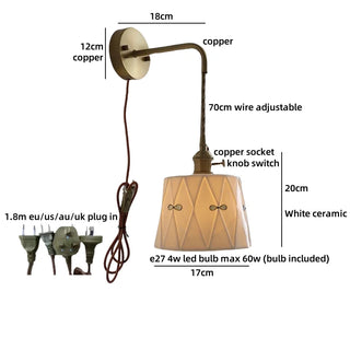 Celako™ Cerene Wall Light | Ceramic Entryway Lighting