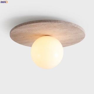Celako™ Carparo Ceiling Light | Yellow Travertine Japan Style
