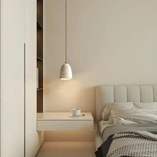 Celako™ Aureolith Pendant Light | Yellow Travertine Bedroom Lighting