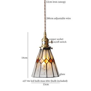 Celako™ Cineris Pendant Light | Grey Glass Bedroom Lighting