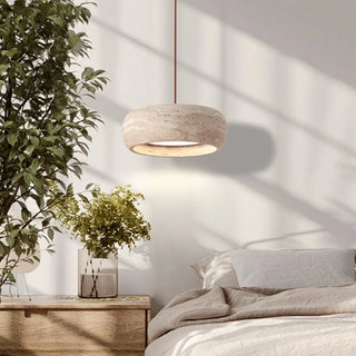 Celako™ Traverti Pendant Light | Travertine Dining Room Lighting