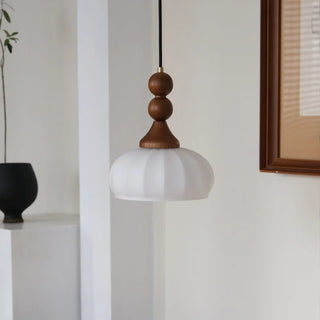 Celako™ Cucurbita Pendant Light | White Glass Kitchen Island Lighting