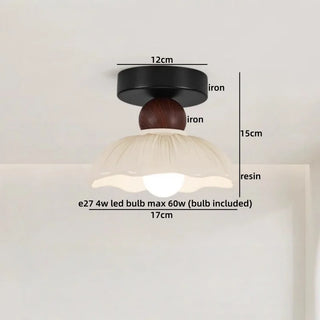 Celako™ Resiro Ceiling Light | White Resin Bedroom Lighting