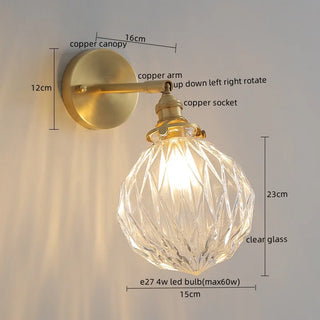 Celako™ Verrel Wall Light | Green Glass Bedroom