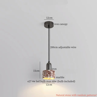 Celako™ Columna Pendant Light | Marble Kitchen Island Lighting