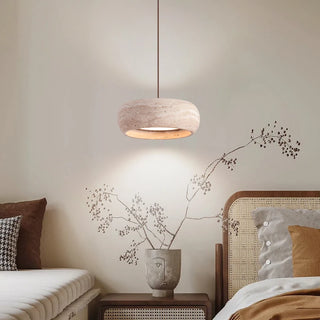 Celako™ Terralume Pendant Light | Yellow Travertine Kitchen Island Lighting