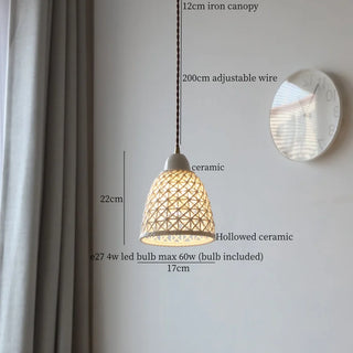 Celako™ Shinogi Pendant Light | Ceramic Living Room Lighting