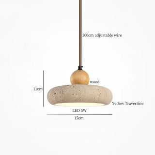 Celako™ Noctera Pendant Light | Black Travertine Kitchen Island Lighting