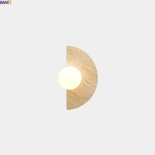 Celako™ Mavetra Wall Light | Yellow Travertine Bedroom Lighting