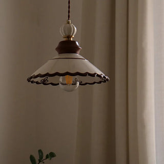 Celako™ Ceralba Pendant Light | Hand-Painted Ceramic Bedroom Lighting