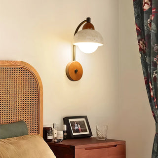 Celako™ Lumastra Wall Light | Yellow Travertine Bedroom Lighting