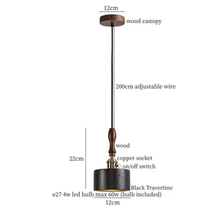 Celako™ Tivera Pendant Light | Yellow Travertine Japan Wabi Sabi