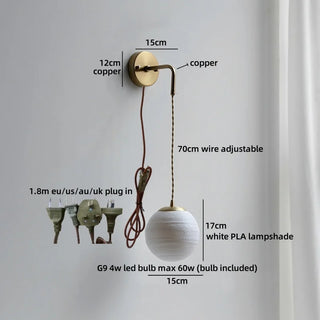 Celako™ Cuporo Wall Light | Copper Bedroom Lighting