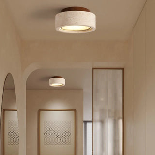 Celako™ Travono Ceiling Light | Yellow Travertine Vintage Wabi Sabi Style