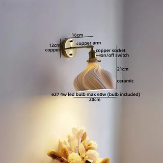 Celako™ Terralu Wall Light | Ceramic Bedroom Lighting