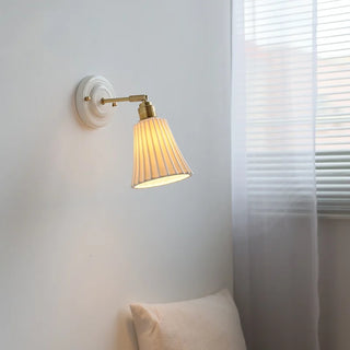 Celako™ Cerado Wall Light | Ceramic Copper Pull Chain Switch Bedroom Lighting