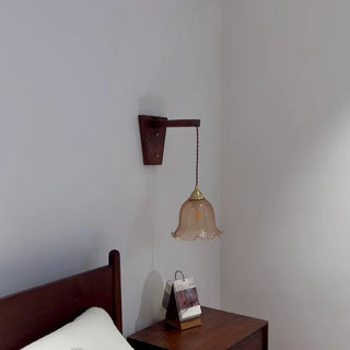 Celako™ Ambara Wall Light | Copper Glass Bedroom Lighting