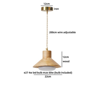 Celako™ Kiori Pendant Light | Wood Dining Room Lighting