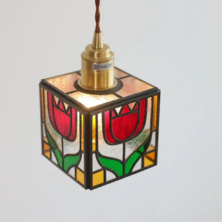 Celako™ Tuliora Pendant Light | Colored Glass Bedroom Lighting