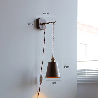 Celako™ Velura Wall Light | Walnut Bedside Lighting