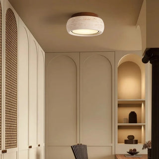 Celako™ Travono Ceiling Light | Yellow Travertine Vintage Wabi Sabi Style