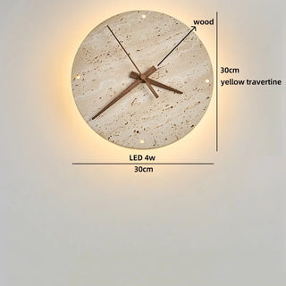 Celako™ Solvane Wall Light | Yellow Travertine Stone Wooden Pointer Living Room